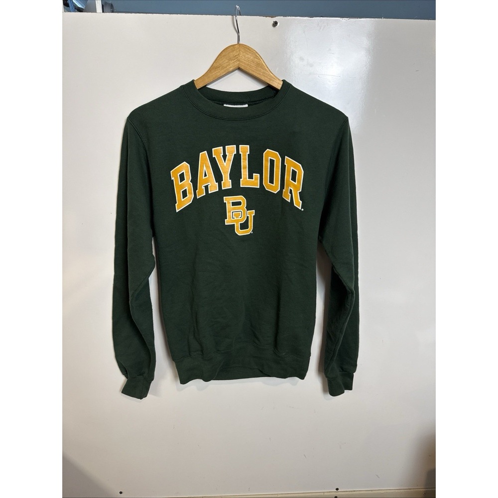 Vintage Champion Baylor University Crewneck Sweatshirt XS Forest Green NCAA 90s